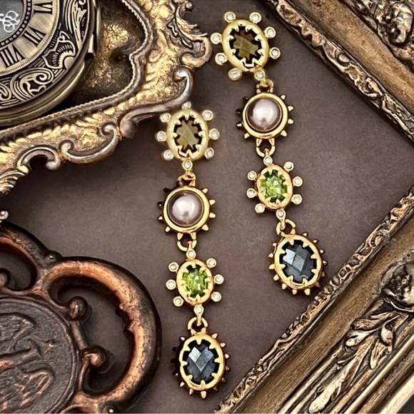 ALEXIS BITTAR Georgian Linear Drop Post Earrings - Picture 11 of 13